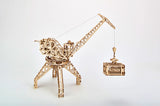 Build Your Own Toy Crane with Container Wood Puzzle