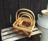 Woodchip Square Rainbow Country Basket Set of 3