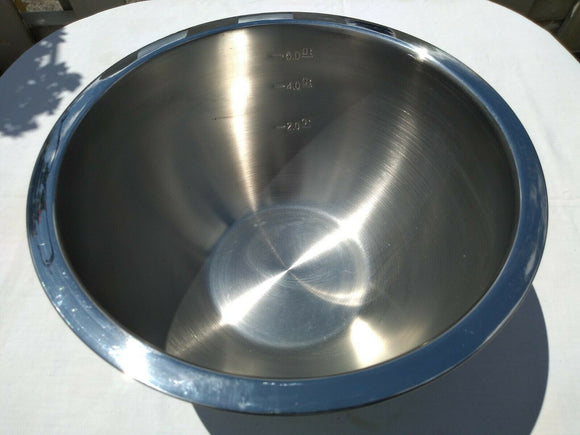 6 Quart Stainless Steel Mixing Bowl 