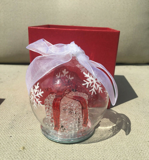 Glass Gift Box Ornament