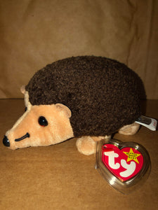 Ty Beanie Baby Prickles the Hedgehog 1998 with Tags and Display Box