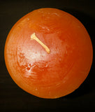 6" x 3" Orange Pumpkin Scented Pillar Candle