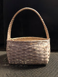 Tan Wicker Basket With Handles