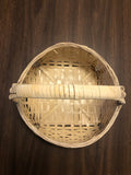 Tan Wicker Basket With Handles