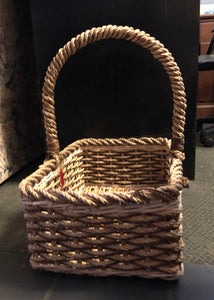 Large Rectangular Wicker Basket With Handles