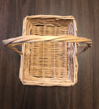 Rectangular Wicker Basket With Handles