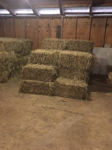 Bales of Hay in Barn